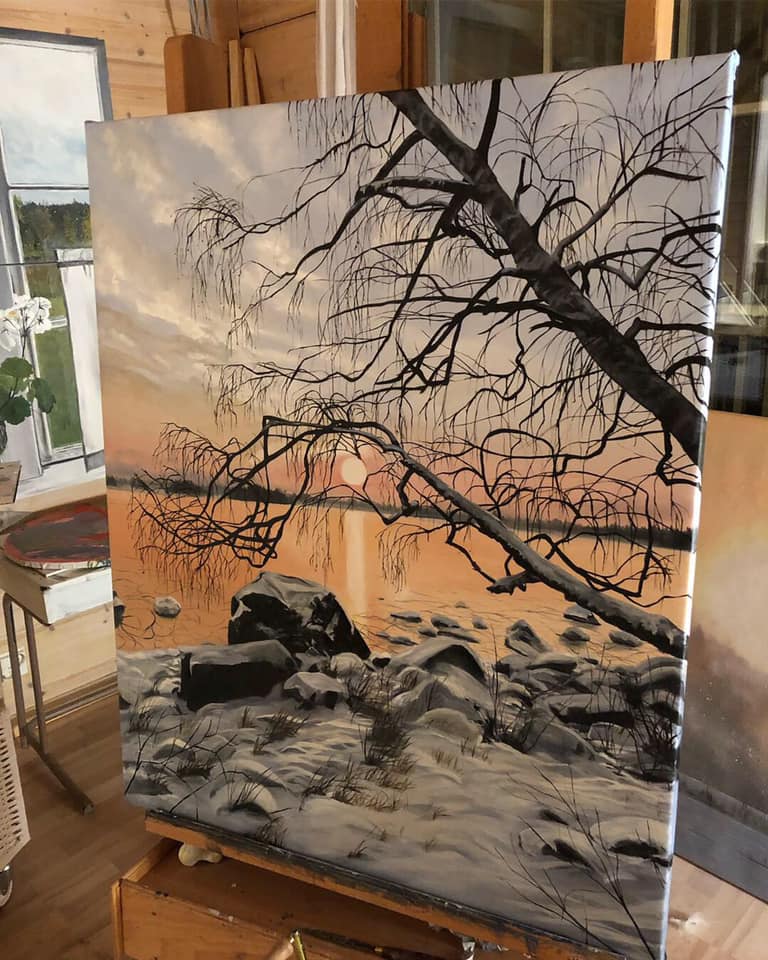 49900320_2235499216470435_4815660513599946752_n Anne mattila luomistyössä jo 9 maalausta valmiina katso upeat kuvat | tanssiin Fi