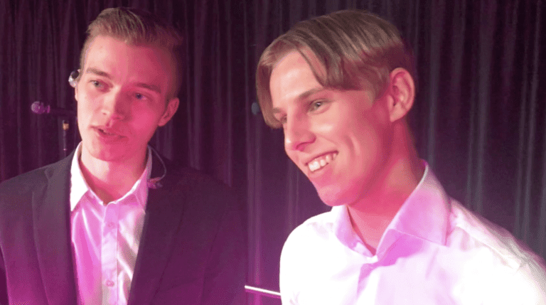 Komiat Aleksi Yli-Sissala ja Eero Nummela Suurtansseissa 12.-13.5.2019