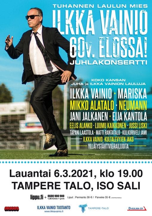 Ile Vainion 60-v.juhlakonsertti Eija kantola juhlii synttäreitään ile vainion 60 vuotiskonsertissa tulkaa mukaan juhlimaan | tanssiin Fi