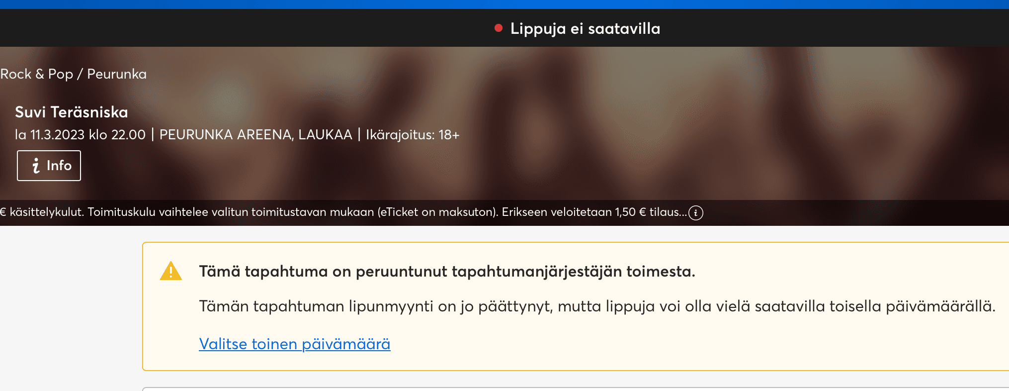 Suvi terasnika peruutus | tanssiin Fi
