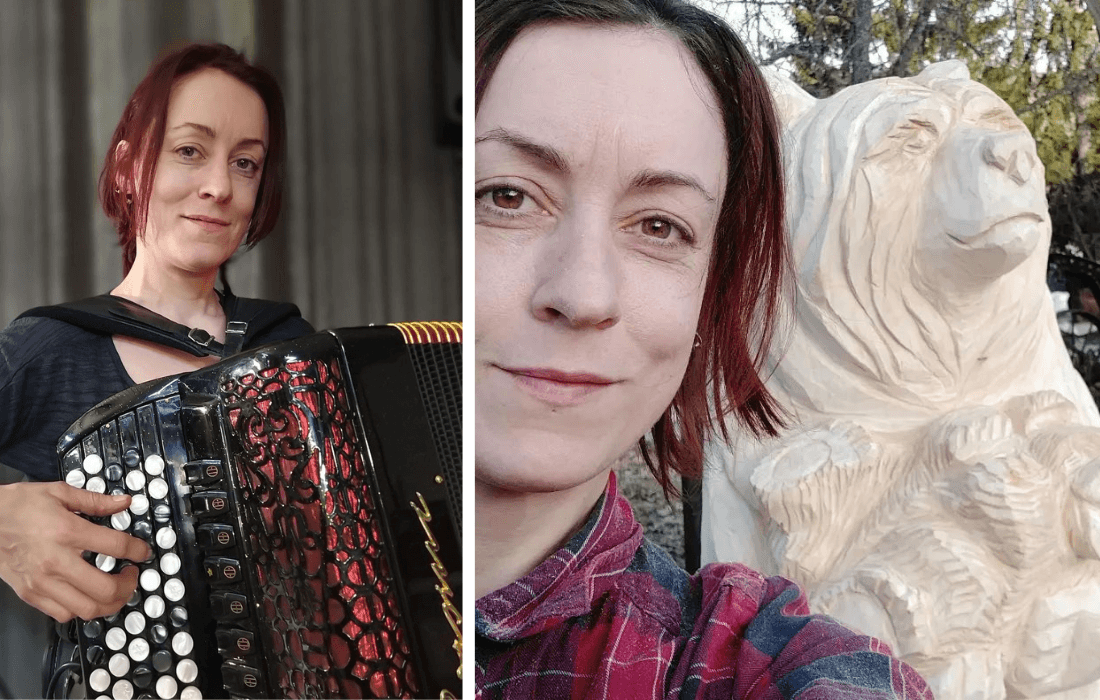 Tanssiorkesterin hanuristi luo puusta upeita veistoksia  katso helin huikeat sahailut | tanssiin Fi