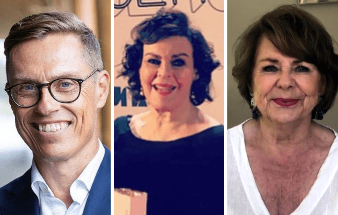 Stubb-Paula-Pirkko Oho Presidenttiehdokas julkaisi legendoista yhteiskuvan pirkko paula danny eino | tanssiin Fi