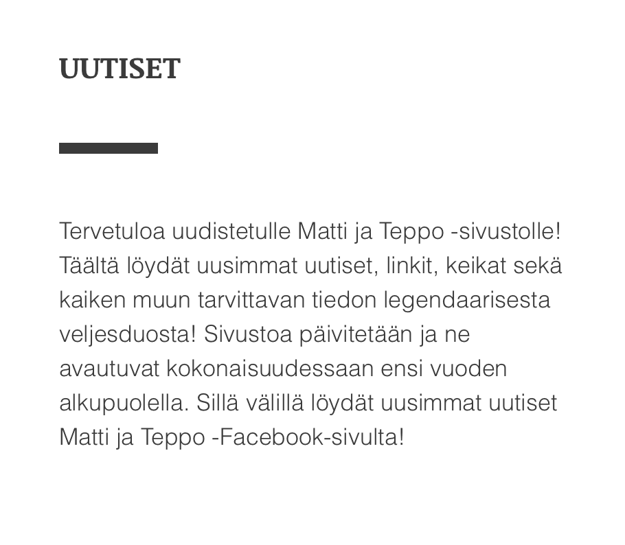 Hyviä uutisia sairasvuoteelta matti ja teppo aikovat palata keikkalavoille | tanssiin Fi