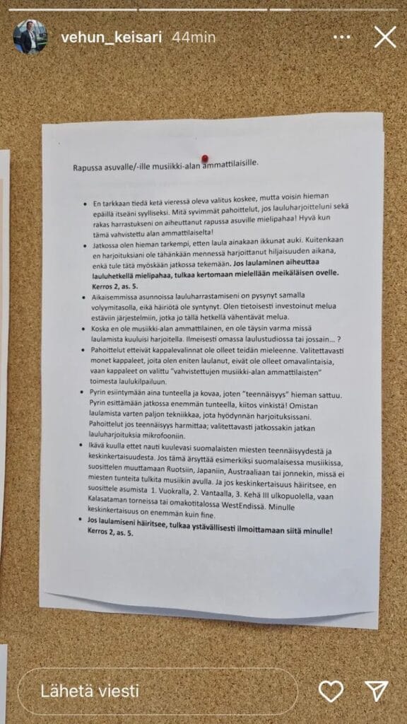 Kalle-Eevert Rannila vastaus Tangofinalisti kalle raivostutti naapurinsa laulusi on epävireistä ja teennäistä lue naseva vastaus | tanssiin Fi