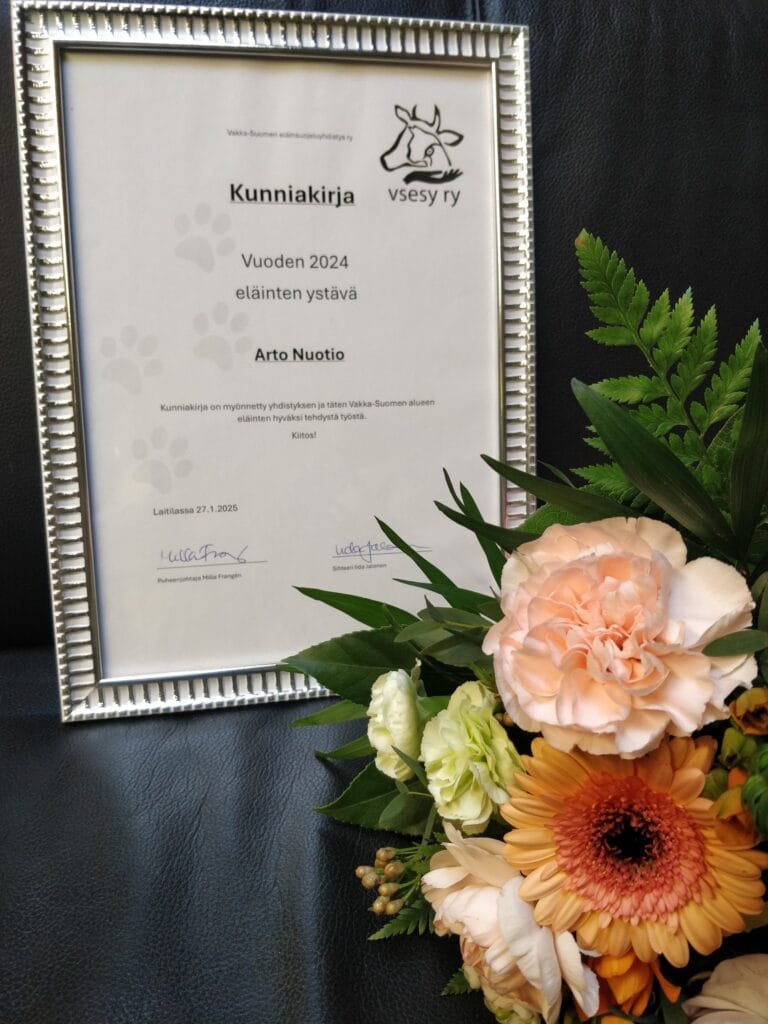 Arto nuotio palkittiin vuoden eläinten ystävänä | tanssiin Fi