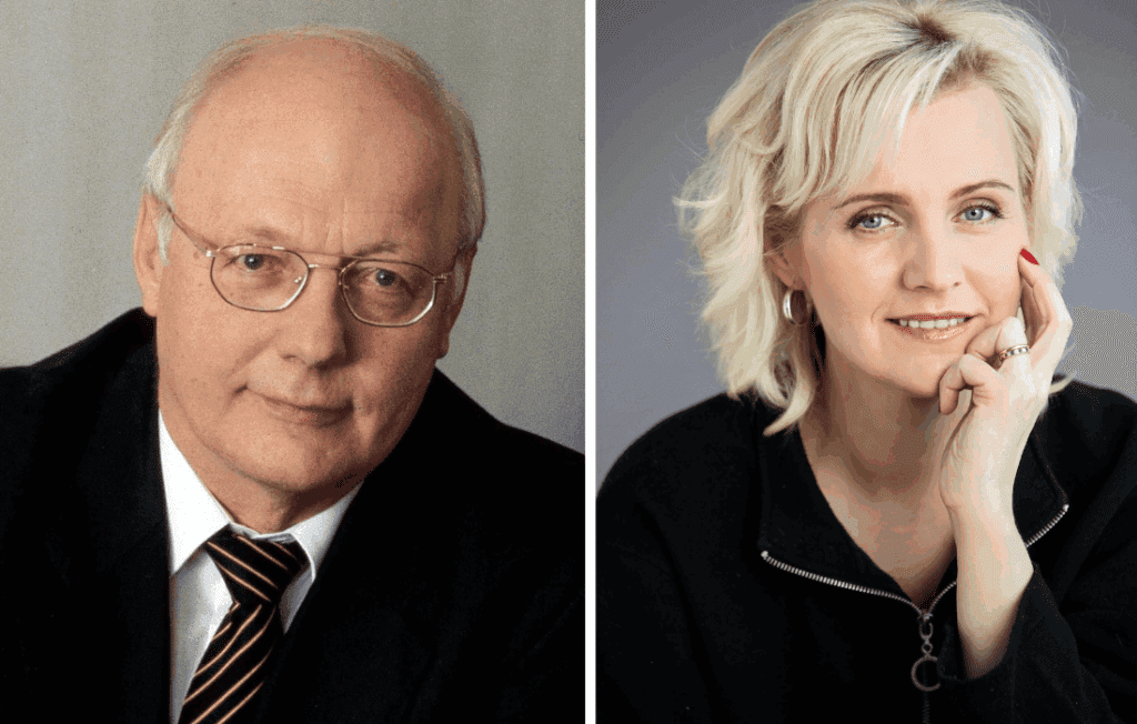 parikuva missä isä ja tytär Heikki ja Eve Hietamies vierekkäin mustissa asuissa 2025