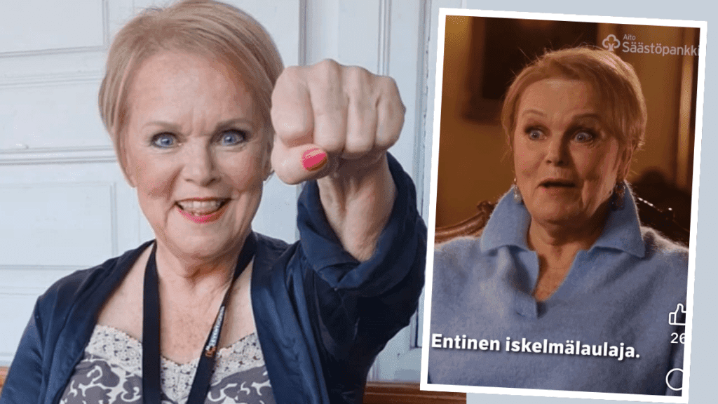 Katri helena 80 mainostaa yllättäen pankkia  fanit paheksuvat | tanssiin Fi